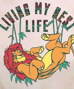 Disney The Lion King Living My Best Life Mufasa Simba Text Fill T-Shirt, DisneyWorld Shirt, Disney The Lion King Shirt, Disney Shirt