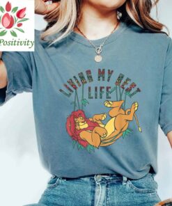 Disney The Lion King Living My Best Life Mufasa Simba Text Fill T-Shirt, DisneyWorld Shirt, Disney The Lion King Shirt, Disney Shirt