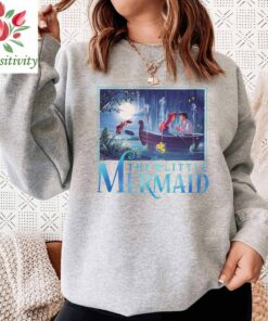 Disney The Little Mermaid Ariel and Eric Grotto Portrait T-shirt, Disneyland Trip Unisex T-shirt Family Birthday Gift Adult Kid Toddler Tee