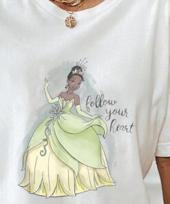 Disney The Princess And The Frog Tiana Follow Your Heart T-Shirt, Tiana Disney Shirt, Disney Princess and the Frog Shirt
