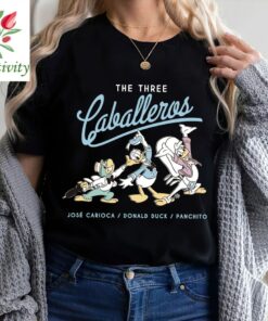 Disney The Three Caballeros Retro Donald Duck, Jose Carioca and Panchito T-Shirt, Disneyland Vacation Party Gift Unisex Adut T-shirt Kid Tee