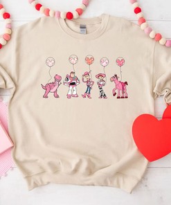 Disney Toy Story Valentine Sweater Disney Buzz Lightyear Woody Jessie Heart Valentine Tee Valentine Couple Matching Disney Couple Shirt Gift