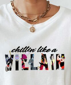 Disney Villains Chillin Like A Villain Vintage T-Shirt, Disney World Tee, Disney Unisex T-shirt, Disney Villains Unisex Shirt