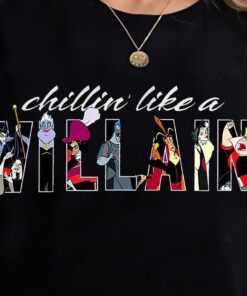Disney Villains Chillin Like A Villain Vintage T-Shirt, Disney World Tee, Disney Unisex T-shirt, Disney Villains Unisex Shirt