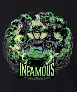 Disney Villains Infamous Evil Group T-Shirt, Cruella Maleficent Evil Queen Ursula T-Shirt, Disneyland Gift Unisex Adult T-shirt Kid T-shirt