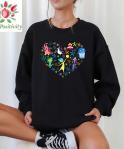 Disney and Pixar’s Inside Out Emotions Heart Shirt, Disneyland Vacation Trip, Unisex T-shirt Family Birthday Gift Adult Kid Toddler Tee