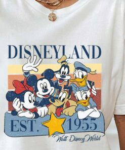 Disneyland Est 1955 Shirt, Retro Mickey and Friends Shirt, Retro Disney Shirt, Disney Trip Shirt, Disney Vacation 2023 Shirt