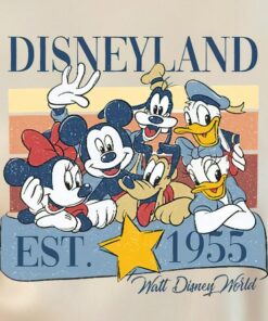 Disneyland Est 1955 Shirt, Retro Mickey and Friends Shirt, Retro Disney Shirt, Disney Trip Shirt, Disney Vacation 2023 Shirt