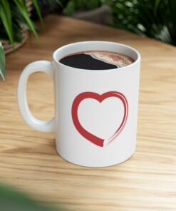 Double Heart Mug, Ceramic Mug, Valentines Day Mug, Hearts Mug, Valentines Mug, Couple Mug, Valentines Gift