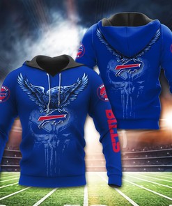 Eagle Skull Buffalo Bills 3D All Over Print Zip Hoodie For Men And Women