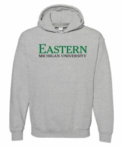 Eastern Michigan Institutional Logo Shirt Sweatshirt Pullover Hoodie Reprinted Full Color Full Size