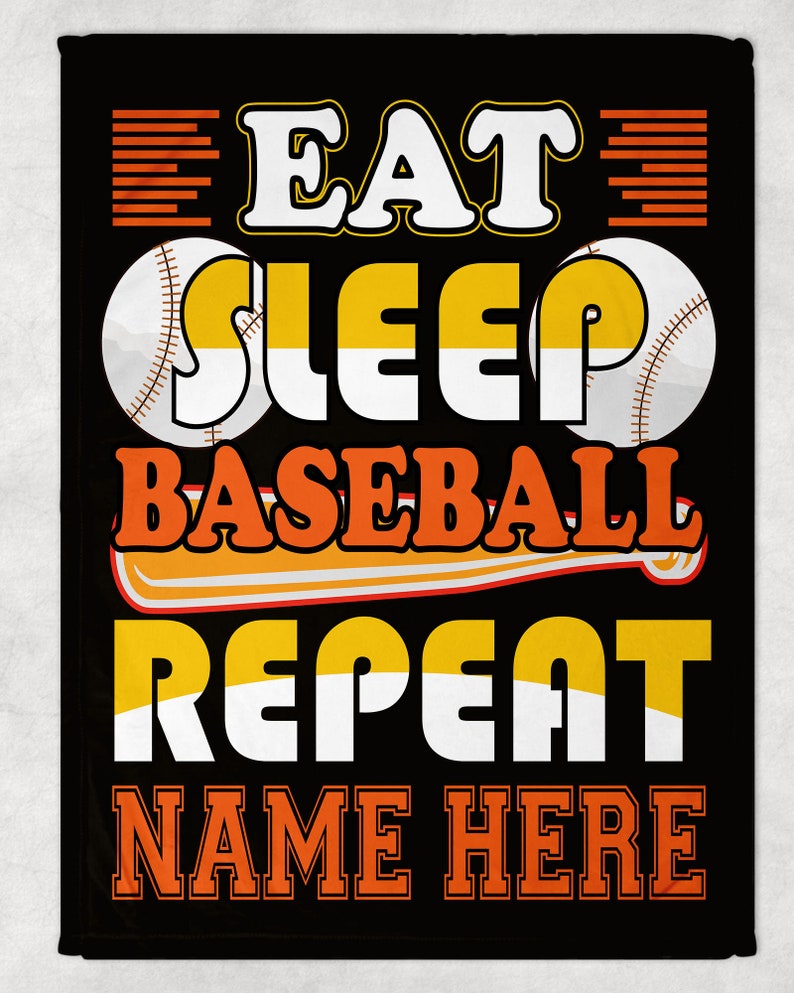 Eat Sleep Baseball Repeat, Sport Blanket, Family Throw Blanket