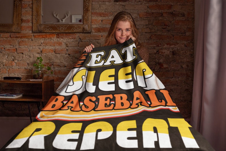 Eat Sleep Baseball Repeat, Sport Blanket, Family Throw Blanket