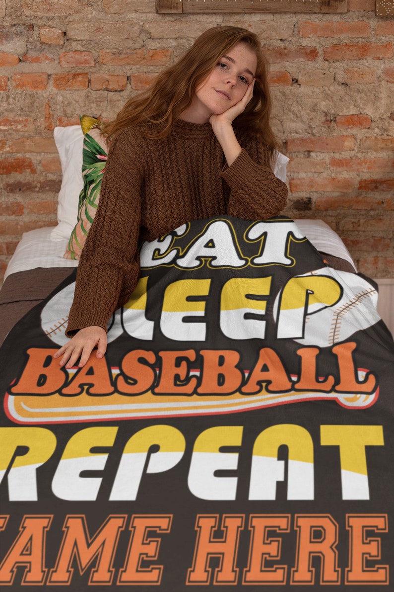 Eat Sleep Baseball Repeat, Sport Blanket, Family Throw Blanket