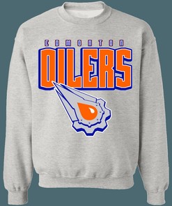 Edmonton Oilers Gear Logo Vintage NHL Crewneck Sweatshirt Hoodie Shirt Gifts for Fans