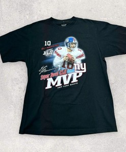 Eli Manning Tshirt Pullover Hoodie Crewneck Sweatshirt Reprinted Full Color Full Size Gifts For NFL Fans