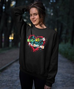 Emo Valentines Unisex Sweatshirt Valentines Sweatshirt For Men Valentines Sweatshirt For Women Slut For My Valentine Unisex Sweatshirt
