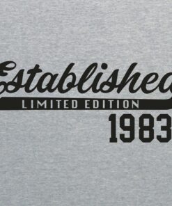 Established 1983 Shirt Sweatshirt Pullover Hoodie Reprinted Full Color Full Size