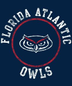 FAU Owls Distressed Circle Logo Shirt Sweatshirt Pullover Hoodie Reprinted Full Color Full Size