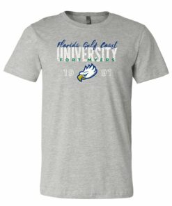 FGCU Eagles Dist Block Script Logo Shirt Sweatshirt Pullover Hoodie Reprinted Full Color Full Size