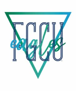 FGCU Eagles Gradient Triangle Shirt Sweatshirt Pullover Hoodie Reprinted Full Color Full Size
