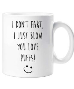 Fart I Just Blow You Love Puffs Funny Novelty Cup Boyfriend Girlfriend Valentines Funny Gift Ceramic