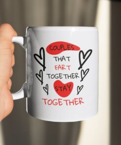 Farting Couple Mug - Valentine Gifts For Him Or Her - Gift For Boyfriend Or Girlfriend