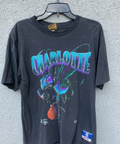 Fire Vintage Style Nutmeg NBA Charlotte Hornets Tshirt Hoodie Crewneck Sweatshirt Reprinted Full Color Full Size Gifts for NBA Fans