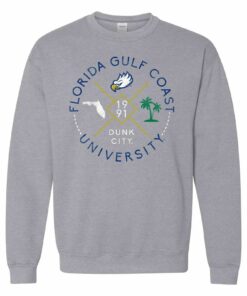 Florida Gulf Coast Eagles Identity Stamp Shirt Sweatshirt Pullover Hoodie Reprinted Full Color Full Size