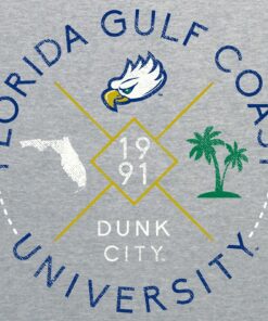 Florida Gulf Coast Eagles Identity Stamp Shirt Sweatshirt Pullover Hoodie Reprinted Full Color Full Size