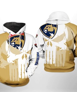 Florida Panthers Nhl Team Skull 3D All Over Print Zip Up Hoodie Option
