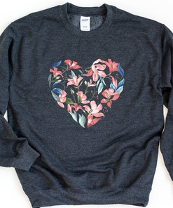 Flower Sweatshirt: Dainty and Nature Lover Gift