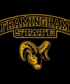 Framingham Rams Arch Logo Shirt Sweatshirt Pullover Hoodie Reprinted Full Color Full Size