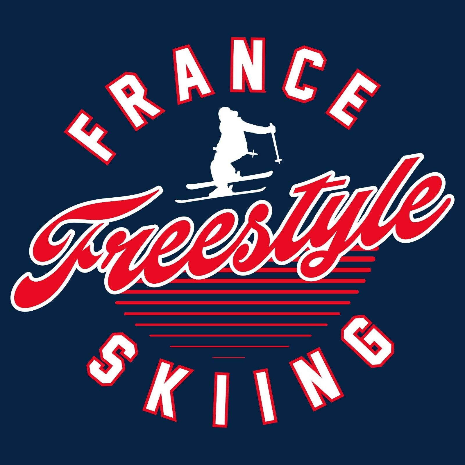 France Freestyle Skiing - Winter Sports Shirt Sweatshirt Pullover Hoodie Reprinted Full Color Full Size