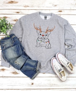 French Bulldog Christmas Unisex Sweatshirt - Frenchie Lover Gift