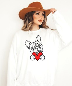 French Bulldog Valentine, Frenchie Valentine Sweatshirt, French Bulldog Gifts, Dog Valentine Shirt, French Bulldog Shirt, Valentines shirt