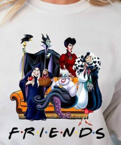 Friends Villains Shirt, Friends Villains Sweatshirt, Disney Villain Sweatshirt, Funny Disney Maleficent Ursula Cruella Devil