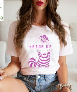 Funny Disney Alice in Wonderland Cheshire Cat Heads Up Shirt, Disneyland Vacation, Unisex T-shirt Family Birthday Gift Adult Kid Toddler Tee