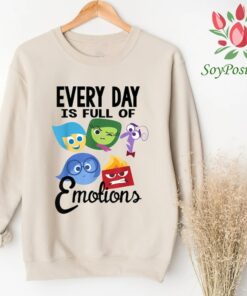 Funny Disney Pixar Inside Out Every Day Emotions Shirt, Disneyland Vacation Trip, Unisex T-shirt Family Birthday Gift Adult Kid Toddler Tee