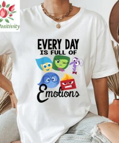 Funny Disney Pixar Inside Out Every Day Emotions Shirt, Disneyland Vacation Trip, Unisex T-shirt Family Birthday Gift Adult Kid Toddler Tee
