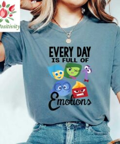 Funny Disney Pixar Inside Out Every Day Emotions Shirt, Disneyland Vacation Trip, Unisex T-shirt Family Birthday Gift Adult Kid Toddler Tee