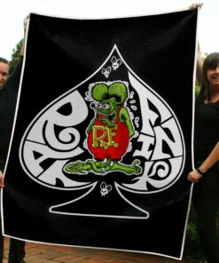 Funny Hod Rod Rat Fink Blanket