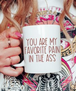 Funny Valentines Day Gift For Him Youre My Favorite Pain In The Ass Mug Husband Gift Wife Boyfriend Mug