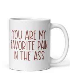 Funny Valentines Day Gift For Him Youre My Favorite Pain In The Ass Mug Husband Gift Wife Boyfriend Mug