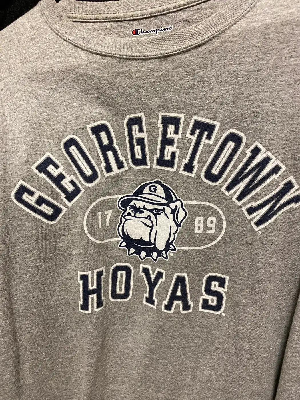 Georgetown Hoyas Grey T-Shirt Sweatshirt Pullover Hoodie Reprinted Full Color Full Size Gift For NCAA Fans - Image 2