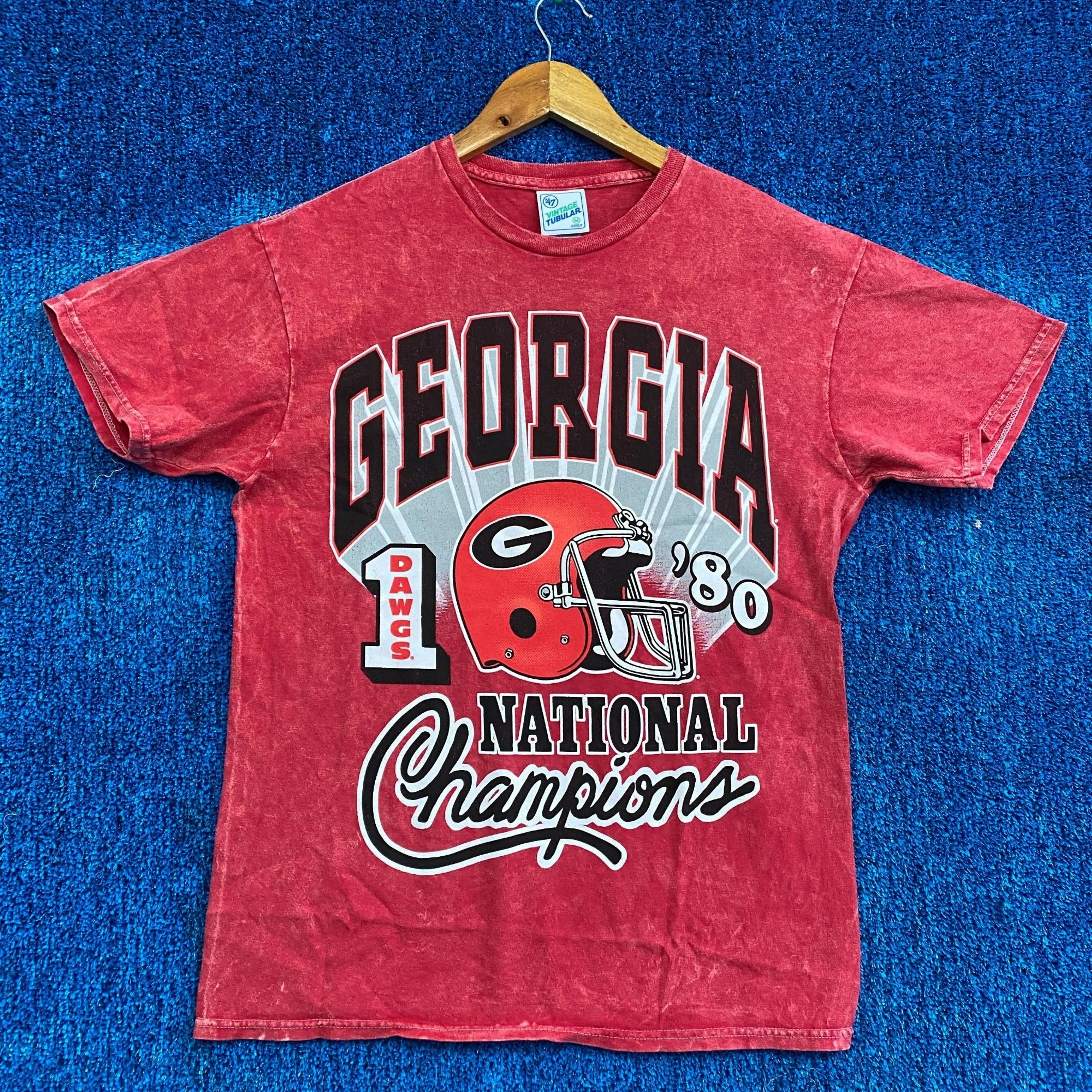 Georgia Dawgs 1980 NCAA Football National Champions M T-Shirt Sweatshirt Crewneck Hoodie Full Size Gifts For NCAA