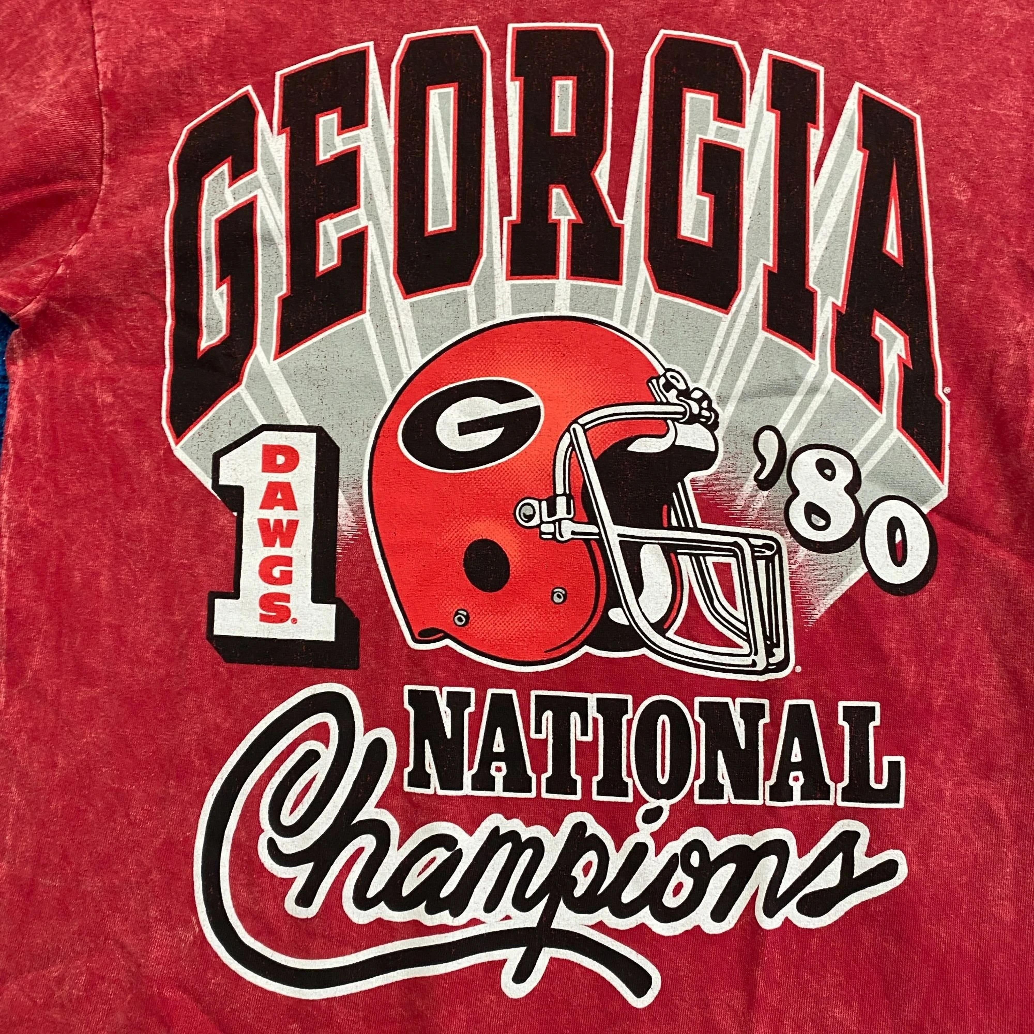 Georgia Dawgs 1980 NCAA Football National Champions M T-Shirt Sweatshirt Crewneck Hoodie Full Size Gifts For NCAA - Image 2