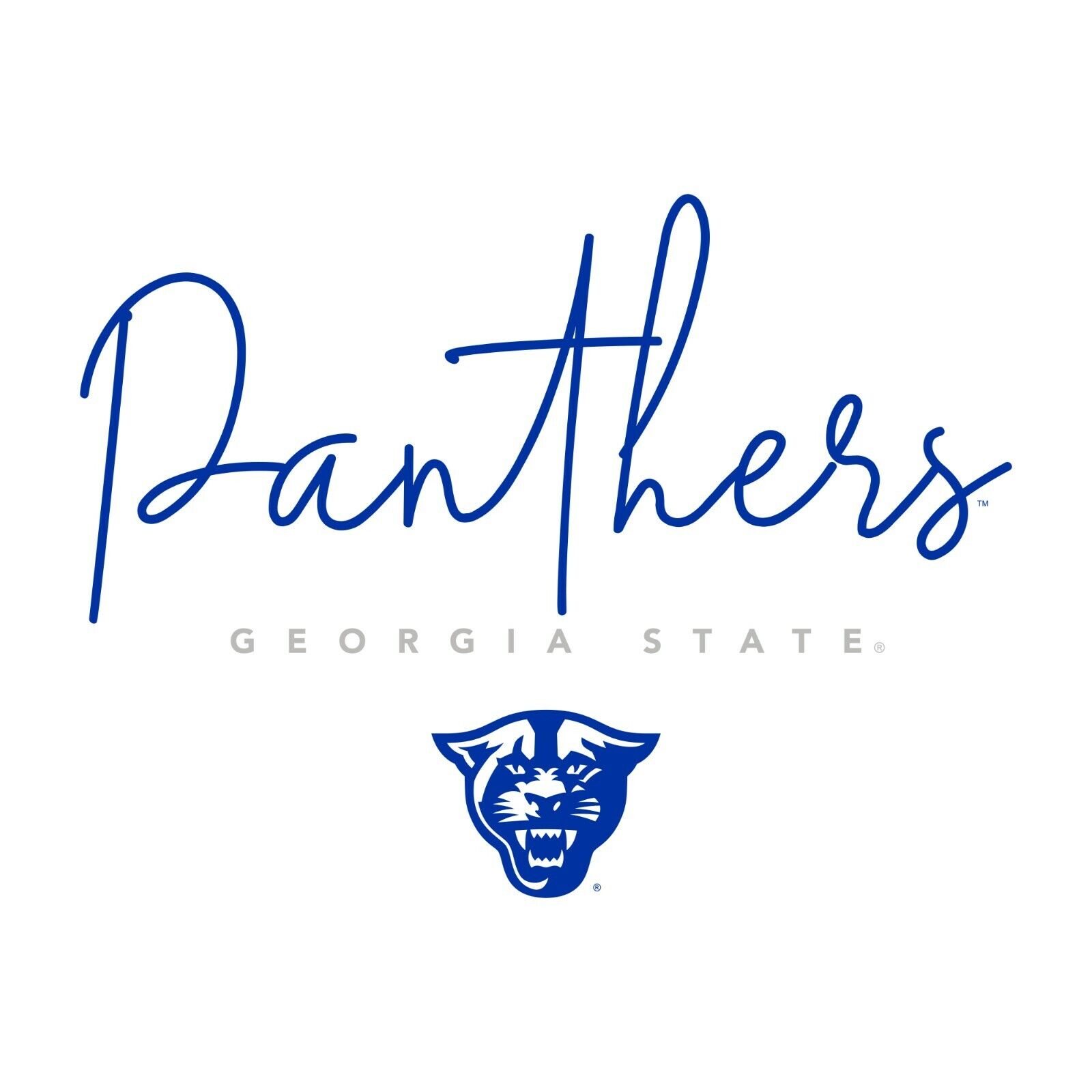 Georgia State Panthers Thin Script Shirt Sweatshirt Pullover Hoodie Reprinted Full Color Full Size
