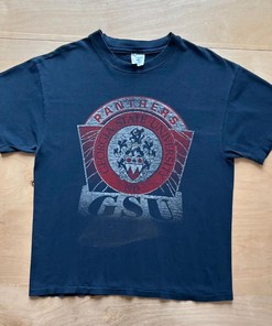 Georgia State Panthers Vintage Style Navy 90s T-Shirt Sweatshirt Pullover Hoodie Reprinted Full Color Full Size Gift For NCAA Fans