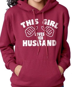 Gift For Her, This Girl Loves Her Husband Women's Sweatshirt Valentines Gift Perfect Wife Gift For Wife Hoodie Sweatshirt Unisex Sweatshirt